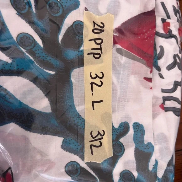 Soft Surroundings White and Red Fish Print Tunic - Picture 10 of 10